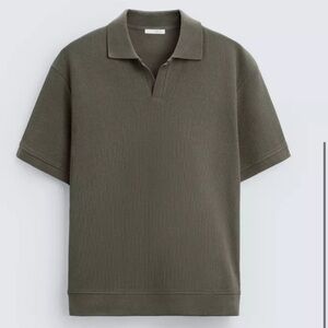 ZARA VERTICAL TEXTURED POLO